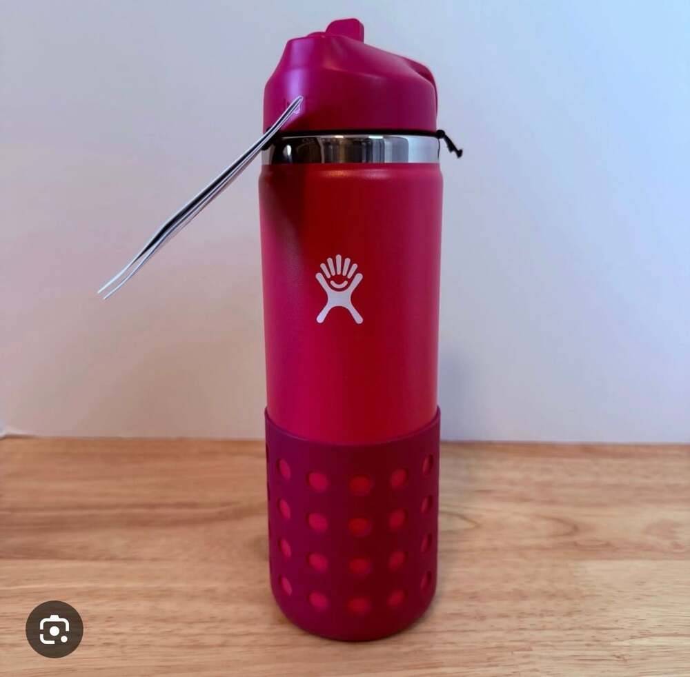 Hydro Flask 20 oz Wide Mouth Straw Lid Water Bottle with Silicone Boot